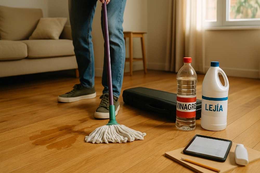 Errores comunes al limpiar parquet con productos domésticos